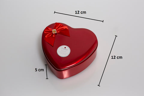 Giftbox Moederdag/Valentijn special Hart flowerbox met I Love You beertje